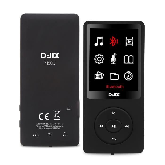 MP4 player - LOGICOM - M800 - 8GB - Bluetooth - 2.4'' - 300 mAh - USB-C