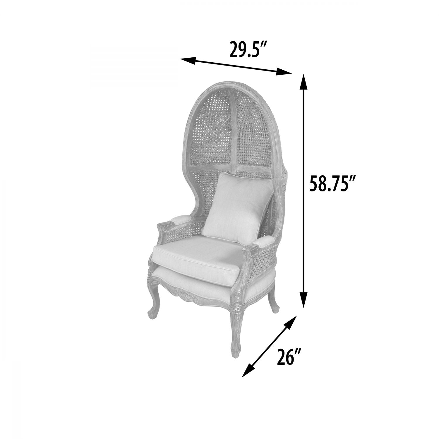 Mystique Grey Continental Balloon Chair