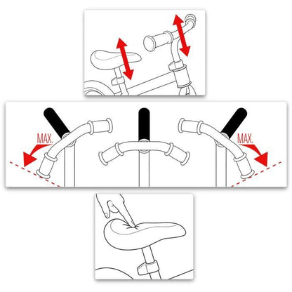SKIDS CONTROL Balance bike with footrest - Green