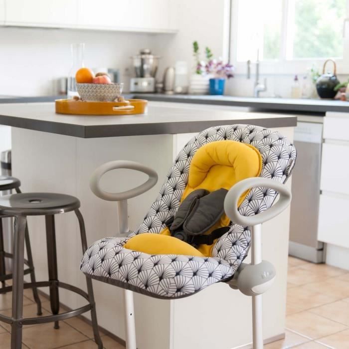 BEABA, Bouncer Up&Down III Special Edition - Yellow Palm tree