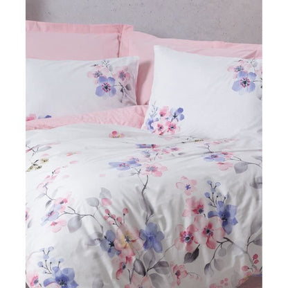 Bedding set - 1 duvet cover 220 x 240 cm + 2 pillowcases 60 x 60 cm - 100% cotton - Pink