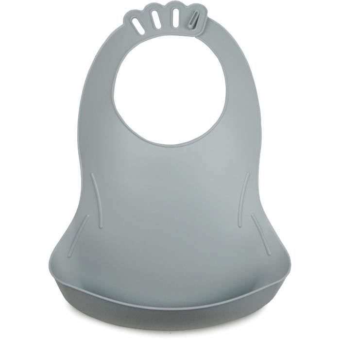 SET OF 2 CELADON GREEN BIBOU BIBS - CHARM GREY