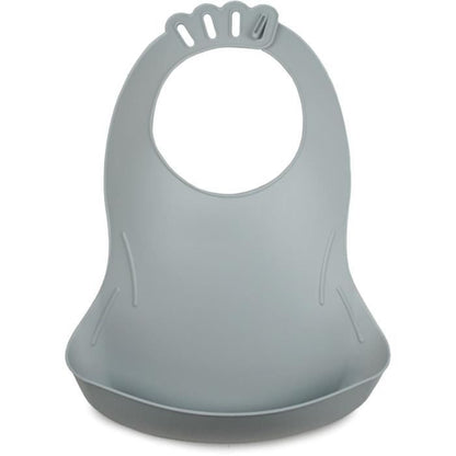 SET OF 2 CELADON GREEN BIBOU BIBS - CHARM GREY