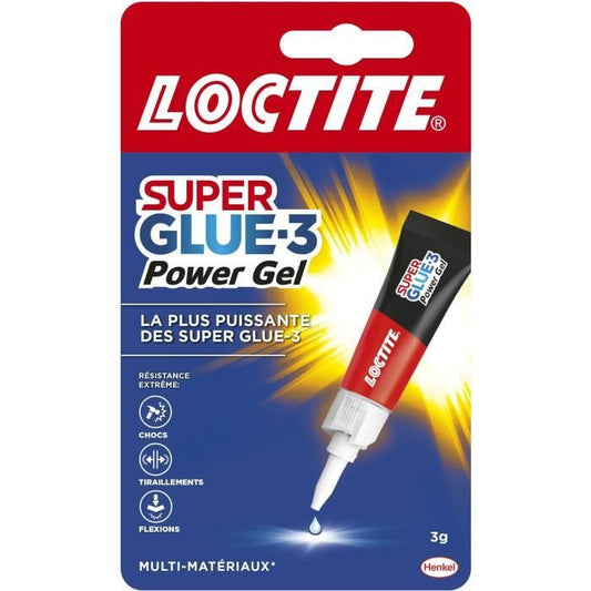 Cyanocrylate glues - LOCTITE - SUPERGLUE-3P - Power gel - Tube 3g