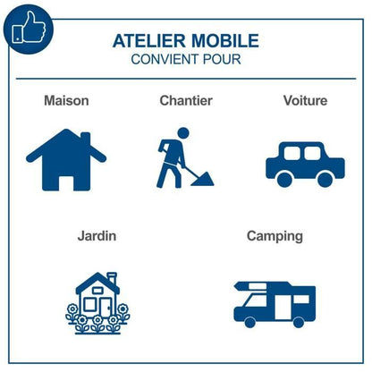 Tool case of 135 pieces - SCHAPPACH - TB170 - Chrome vanadium steel tools - Lockable case