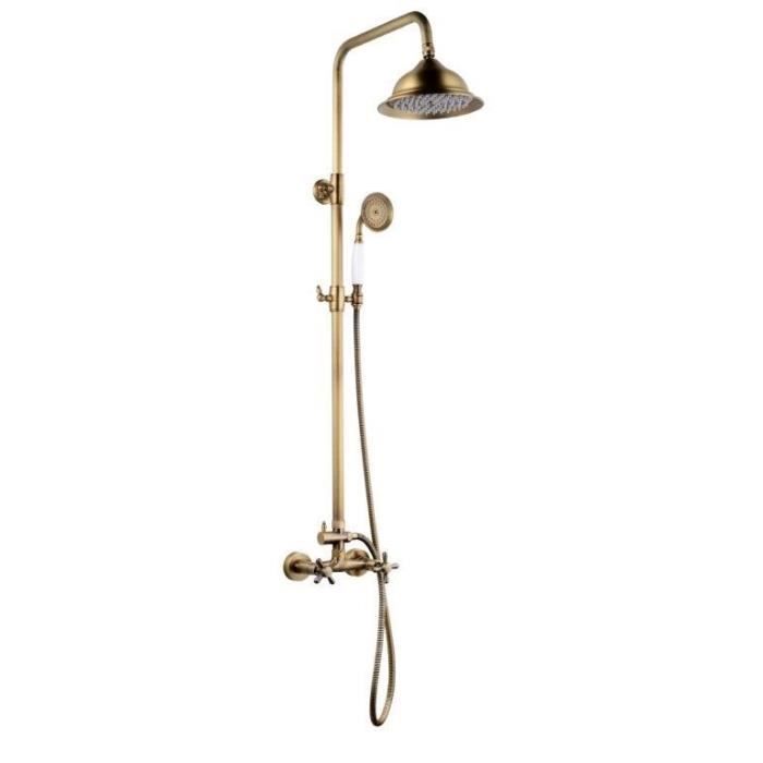 ROUSSEAU Shower column with mixer tap Retro - Old bronze
