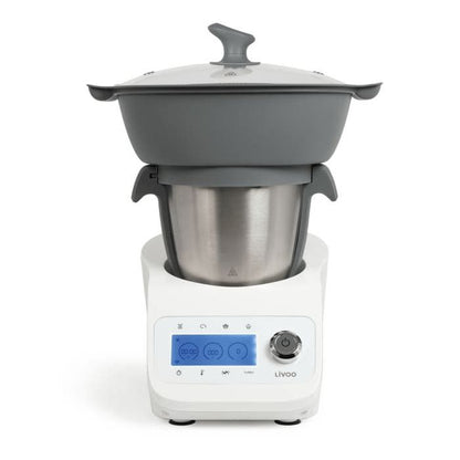 Livoo DOP219W - Super Cooker multifunction robot - 12 speeds - 125 to 5000 rpm - 3.5L stainless steel bowl - 1000W - White