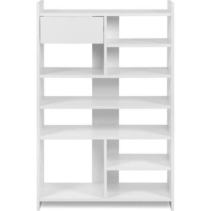 Shoe cabinet - MÜNSTER - White - 12 pairs of shoes - 71.5 x 25 x 109 cm