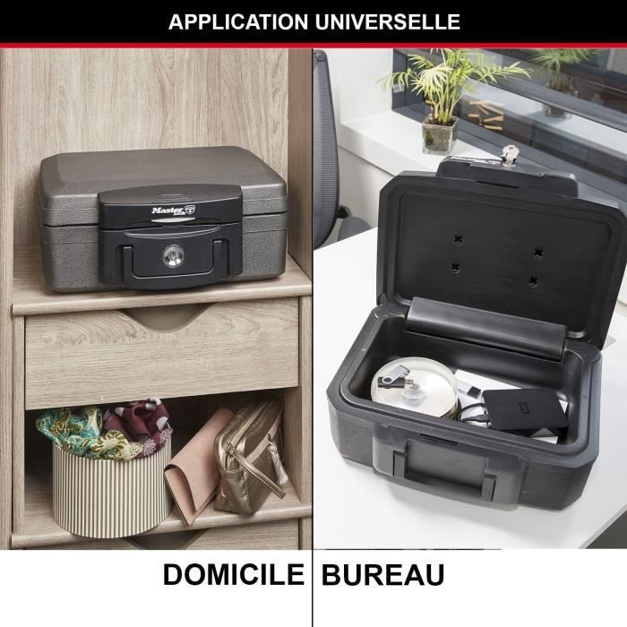 MASTER LOCK Safety Case / Safe - Fireproof and waterproof - Size S - 4.9L