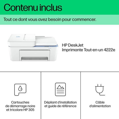 HP Deskjet 4222e Color Inkjet Copy Scan All-in-One Printer - 3 months of Instant ink included with HP+