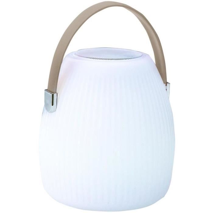 Wireless Bluetooth speaker lamp - LUMISKY - MINI MAY PLAY - H23 cm - Dimmable white and multi-color LED