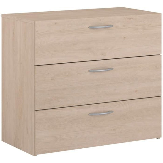 Chest of drawers - EASY LIFE - 3 drawers - Oak - 78.2 x 69.3 x 40.8 - PARISOT