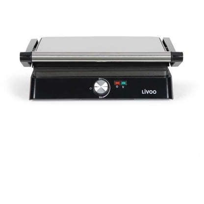 Meat and panini grill - LIVOO - DOC223 - 2200W - 2 plates - Non-stick - Cooking surface 29 x 23 cm - Indicator lights