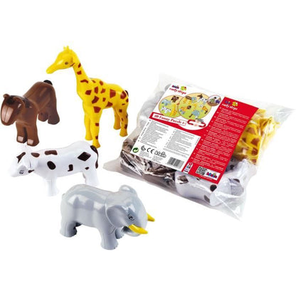 Magnetic Animals - KLEIN - 0071 - 4 Large Funny Animals Puzzle, Bag - 16 Pieces - From 12 Months