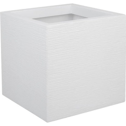 PLASTIC EDA Graphit Up Square Flower Box - 21 L - 29.5 x 29.5 x 29.5 cm - White ceruse