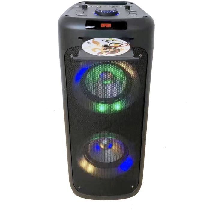 Light speaker with CD drive inovalley MS06 -CD -XXL - Bluetooth 5.0 - 1000W - Karaoke function