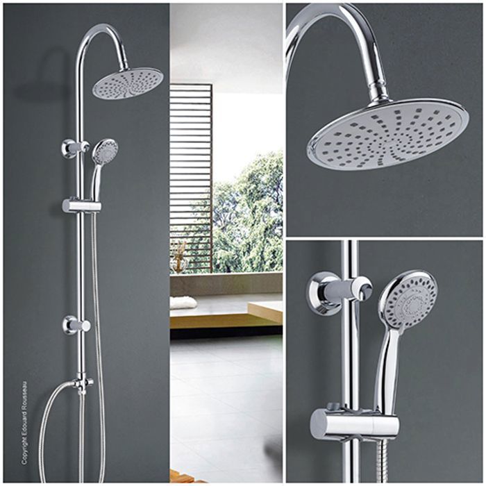 ROUSSEAU Dunedin Chrome Shower Panel without Faucet