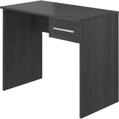 Small drawer desk - Ash gray melamine - 90 x 50 x 74 cm