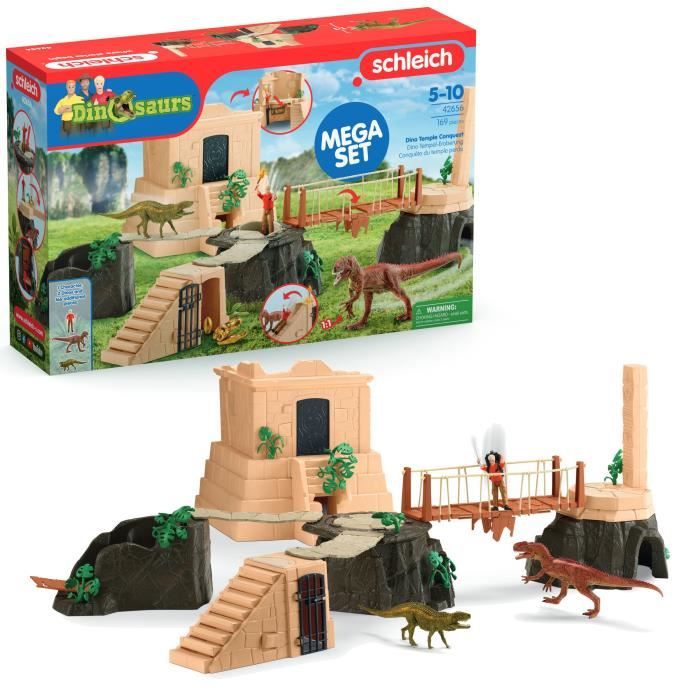 Great Conquest of the Lost Temple, Playset figurines, SCHLEICH 42656 Dinosaurs, Ages 4 and up