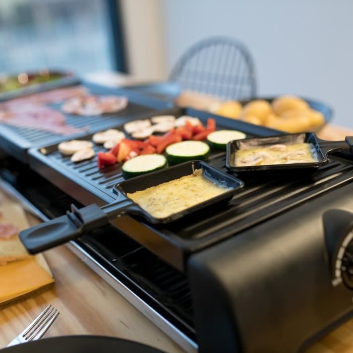LIVOO DOC185 Raclette set 12 people - Black