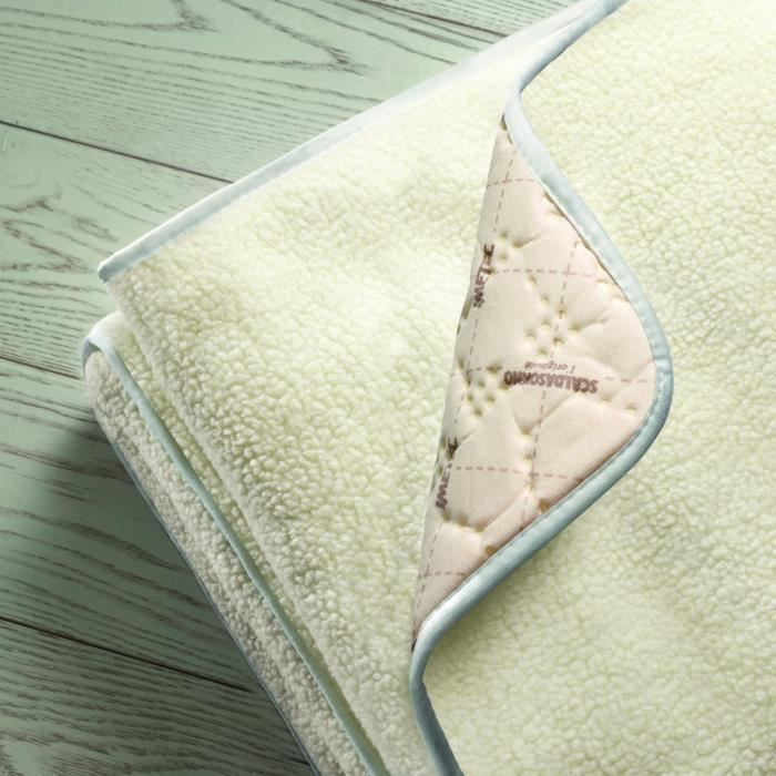 Heated Mattress Topper - Imetec - 1 Place 100% Wool and Merino, 150 x 80 cm - Rapid Heating - 6 Temperatures - Constant Temperature