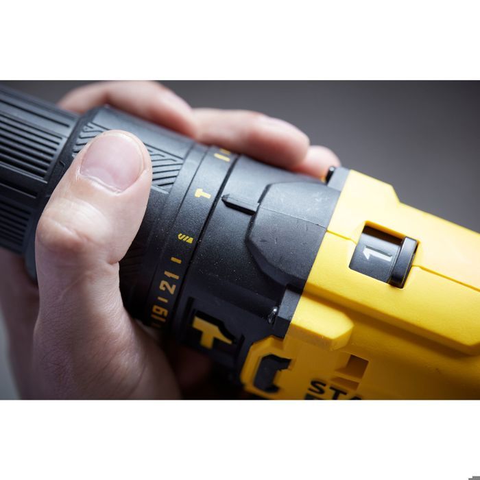 50 Nm impact drill driver - 18V Lithium - 2 x 2Ah Batteries - STANLEY FATMAX V20 - SFMCD711D22-QW