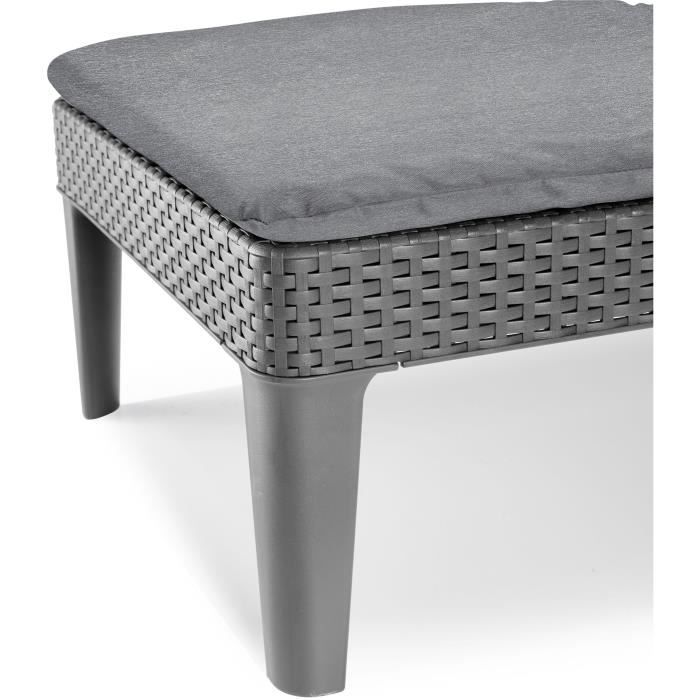 Allibert by Keter - Jaipur - Sunbathing in Imitation Rattan Braided - Gray