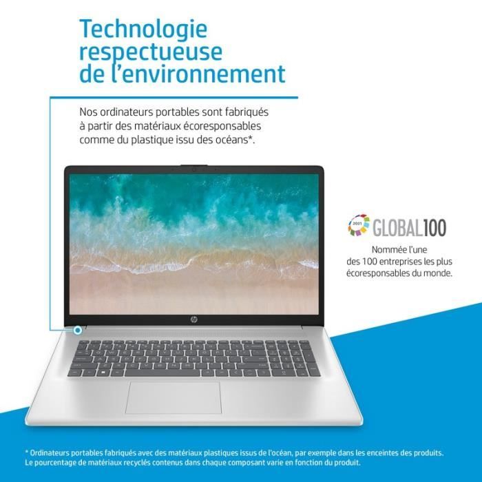 HP 17-cn3013nf Laptop PC - 17.3 FHD+ - Core i3-N305 - 8GB RAM - 512GB SSD Storage - Windows 11 - AZERTY