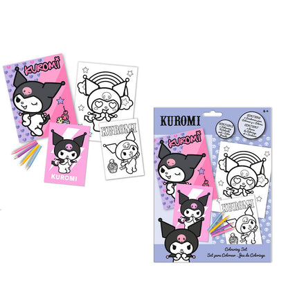 Hello Kitty Kuromi Colouring set + notebook