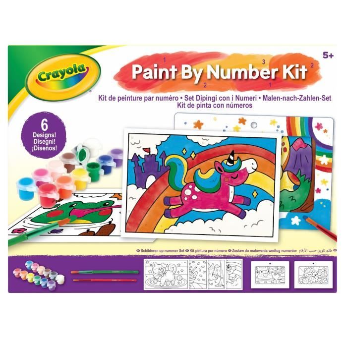 CRAYOLA Paint by Number Kit - 6 Painting Templates - Ages 5+