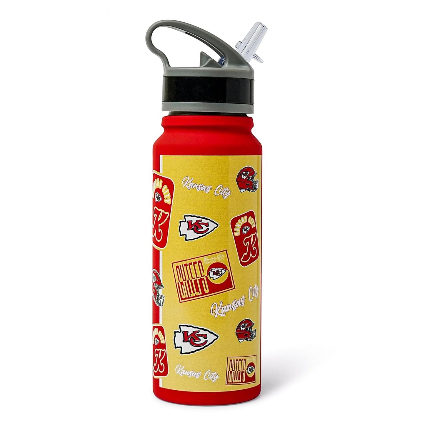 Kansas City Chiefs Dreamweave 25-Ounce Stainless Steel Flip-Top NFL Water Bottle
