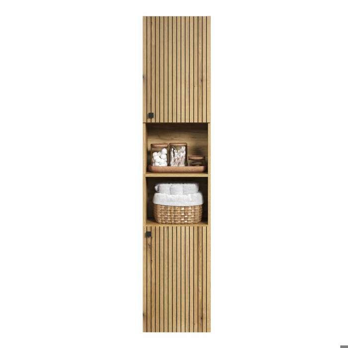 Bathroom column - Oak decor - L40 x H186 x D31cm - PURE BLISS