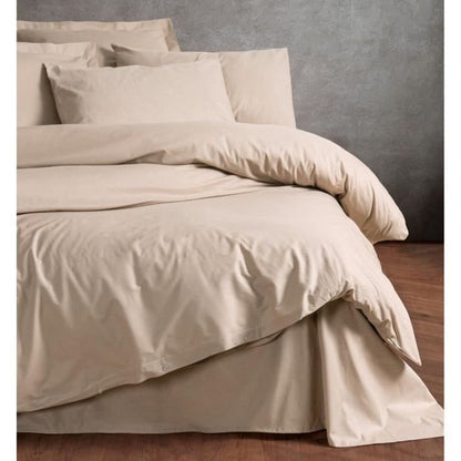 Bedding set - 1 duvet cover 220 x 240 cm + 2 pillowcases 60 x 60 cm - 100% cotton - Beige