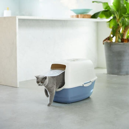 Toilet house - Blue & White (Recycled PP) - 56 x 40 x 39 cm
