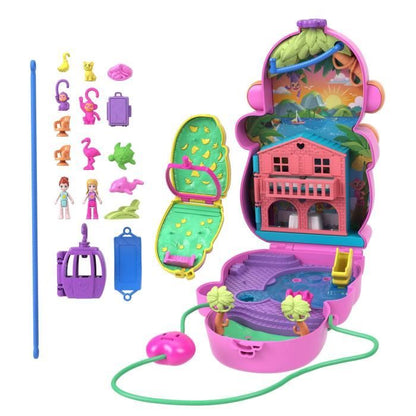 Polly Pocket - Mommy Monkey and Baby - 2 Mini-Figures Set HWP04