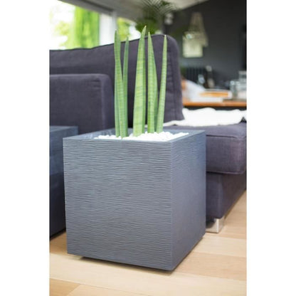EDA Square Pot Graphit - 39 x 39 x 43 cm - 31 L - Anthracite gray