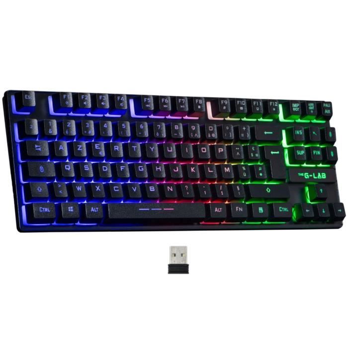 Gaming Keyboard - The G-Lab - KEYZ CAESIUM TKL WIRELESS - wireless - azerty - Black