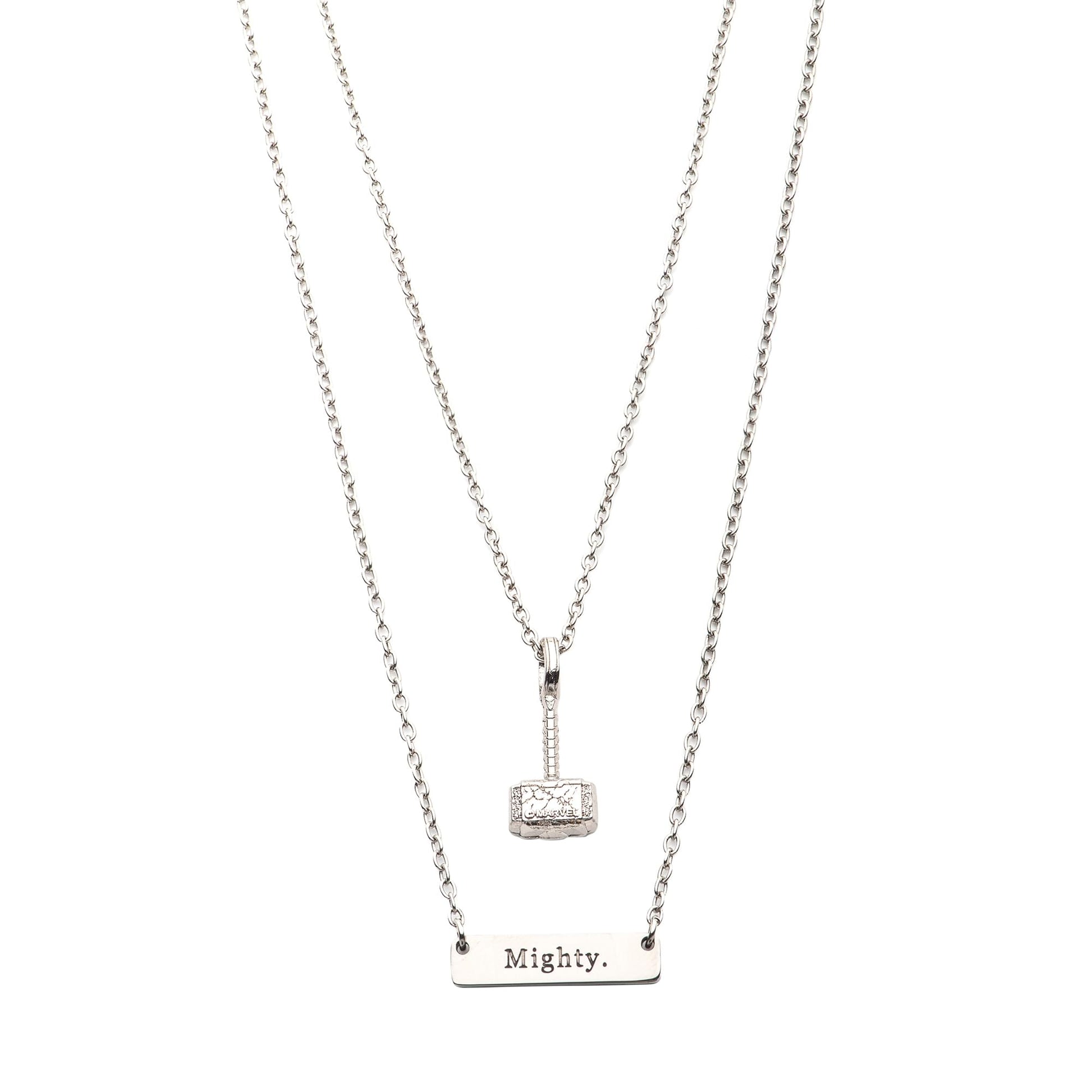 Marvel Thor: Love and Thunder Mighty Thor and Hammer Tiered Necklace