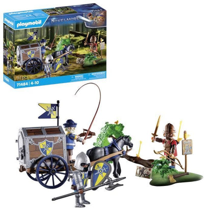 PLAYMOBIL 71484 Novelmore Convoy with Bandit, Novelmore, Knights and Robbers, Ages 5 and up