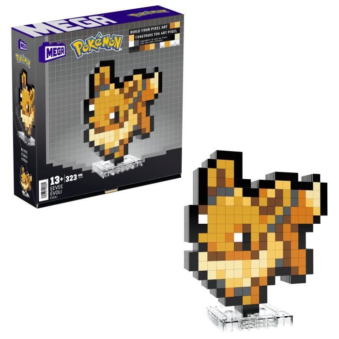 Mega-Pokémon-Eevee-Retro Pixel Art Construction Set 323 Pieces - MEGA Pokémon - HTH78