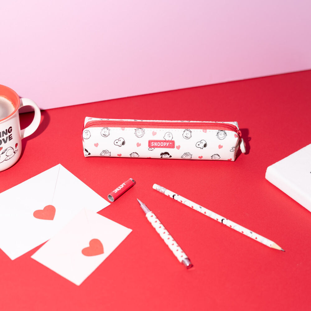 Peanuts Snoopy Pencil case + pen and pencil