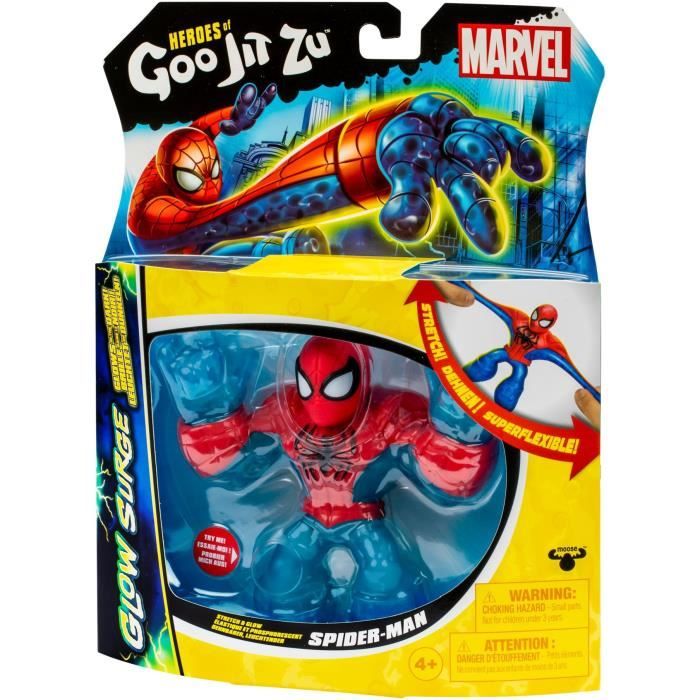 Spiderman Glow Surge 11cm - HERoeS OF GOO JIT ZU - MARVEL - Luminous and extensible figurine
