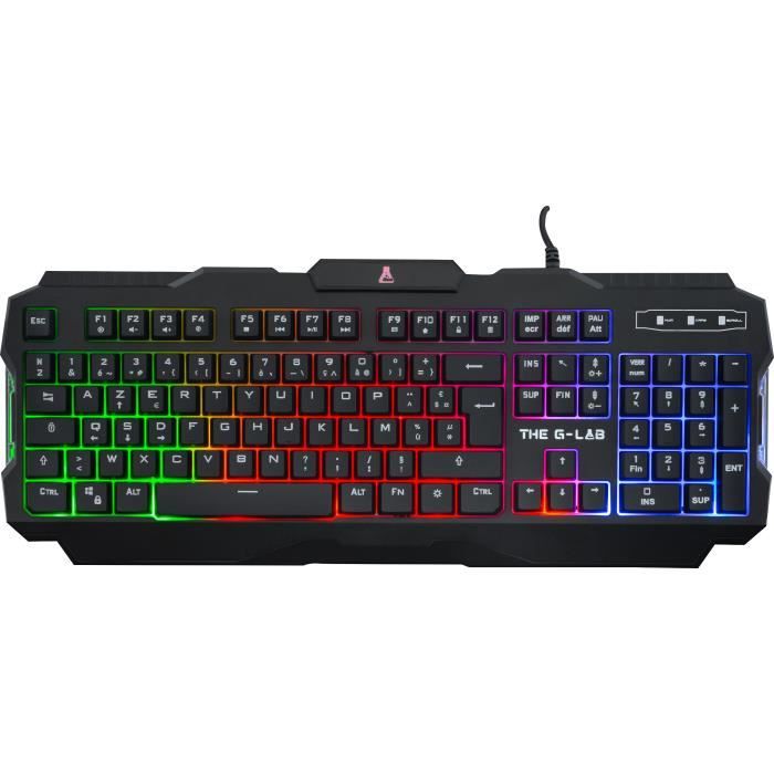 THE G-LAB COMBO ARGON Keyboard FR Backlit Performance + Mouse Coating Soft-Touch + Helmet KORP 100 + Non-Slip Mat