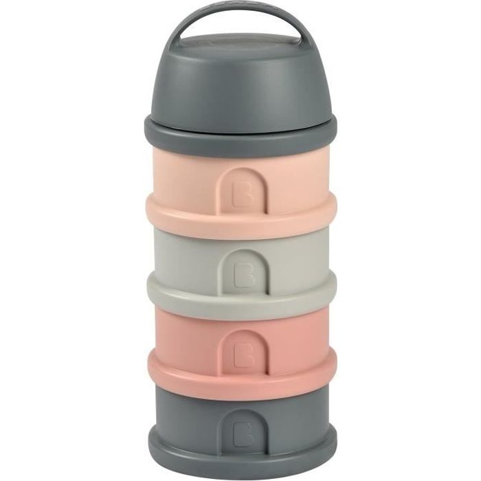 Beaba, dosser box, 4 compartments, mineral gray / pink