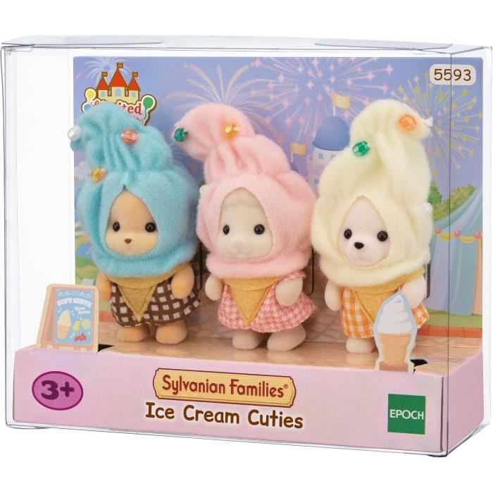 The trio of babies in glazed creme costumes - Sylvanian Families - 5593 - From 3 years old