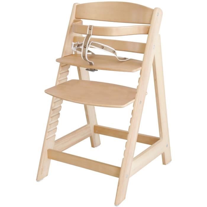 Sit Up III Wooden High Chair - ROBA - Height Adjustable - Natural