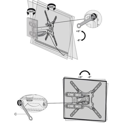 Extendable adjustment. Slim mount for TV - Stell - SHO 7600