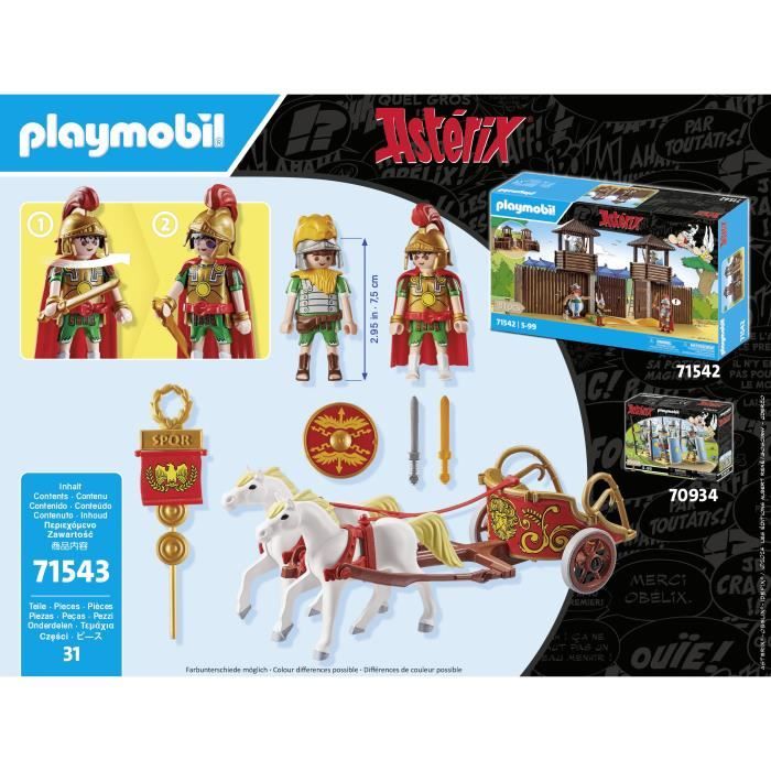 PLAYMOBIL 71543 Asterix: Caesar with chariot and horses