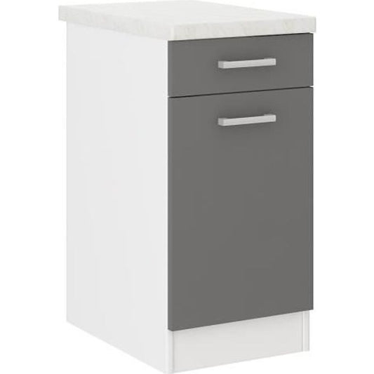 Ultra kitchen bottom furniture 40 cm with worktop included - gray