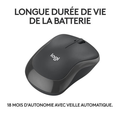 Logitech M240 mouse bluetooth, wireless, compact, portable, fluid monitoring - graphite
